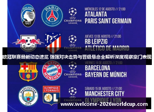 欧冠联赛最新动态速览 强强对决走势与晋级悬念全解析深度观察豪门表现